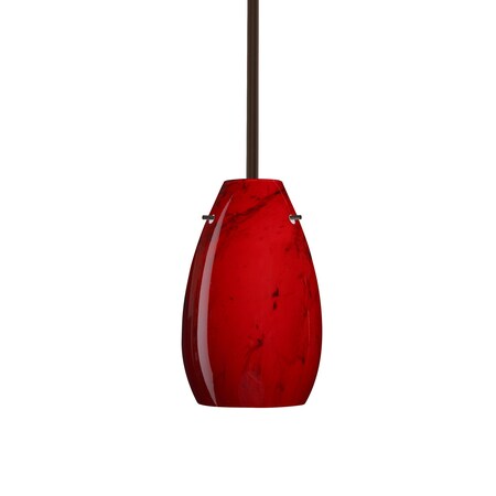 Besa Lighting Pera 9 Stem Pendant, Magma, Bronze Finish, 1x9W LED 1TT-4126MA-LED-BR